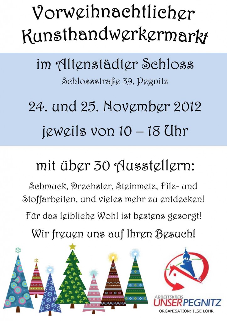Plakat Weihnachtsmarkt im Alten Schloss 2012